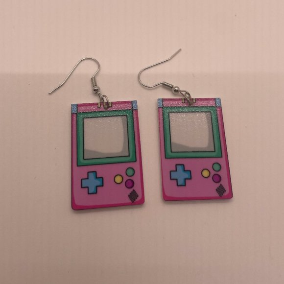 ⭐️❤️ FREE Game Retro Play Video Cartoon Gamer Cute Chic Drop Controller Earrings - Picture 5 of 6